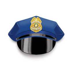 Gold Jr PC Shield w/ Gold Star Paper Police Hat police, educational, police hat, paper hat, kids hat, police department, police officer