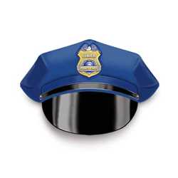 Gold Jr PC Shield w/ Silver Eagle & Blue Trim Paper Police Hat police, educational, police hat, paper hat, kids hat, police department, police officer