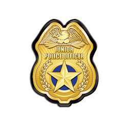 Gold Jr. Police Officer Badge Police, safety product, educational, plastic police badge, police officer badge, stock badge, stock police badge