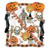 Halloween Decorating Kit Ghost, ghouls, Halloween safety, pumpkin, skeleton, streamer, bats, mummy, witch, garland, scarecrow