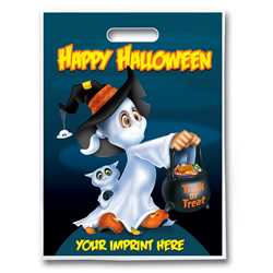 Halloween Ghost Witch Plastic Grab Bag 