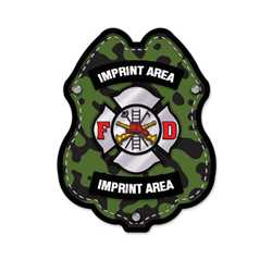 Imprinted Army Green Camo Sticker Badge 