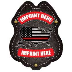 Imprinted Courage & Honor Clip-on Badge custom thin red line stickers, sticker badges, imprinted sticker badges, imprint red line sticker badges, fire prevention stickers, 