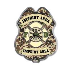 Imprinted Digital Camo Sticker Badge 