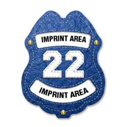 Imprinted Engine # Blue Sticker Badge 