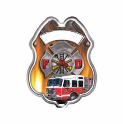 Imprinted Fire Truck Sticker Badge 