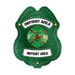 Imprinted Green Maltese Cross Sticker Badge 