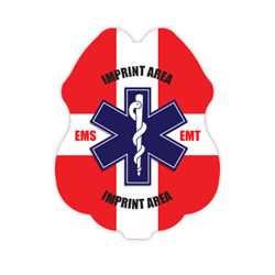 Imprinted Jr Paramedic RWB Sticker Badge 