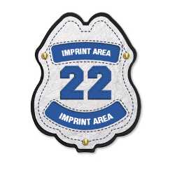 Imprinted Paramedic White Plastic Clip-On Badge paramedic clip-on badge, white EMS badge, 22-point star badge, plastic EMS badge, imprinted emergency badge, fire department giveaways, EMS promotional items, police community outreach, kids safety handouts, public education materials