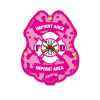 Imprinted Pink Camo Sticker Badge 