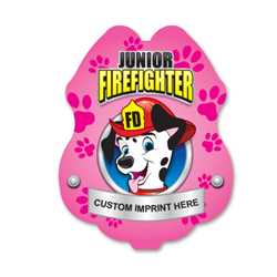 Imprinted Pink Dalmatian Sticker Badge 
