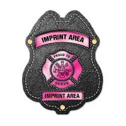 Imprinted Pink Maltese Cross Sticker Badge 
