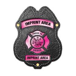 Imprinted Pink Maltese Cross Sticker Badge 