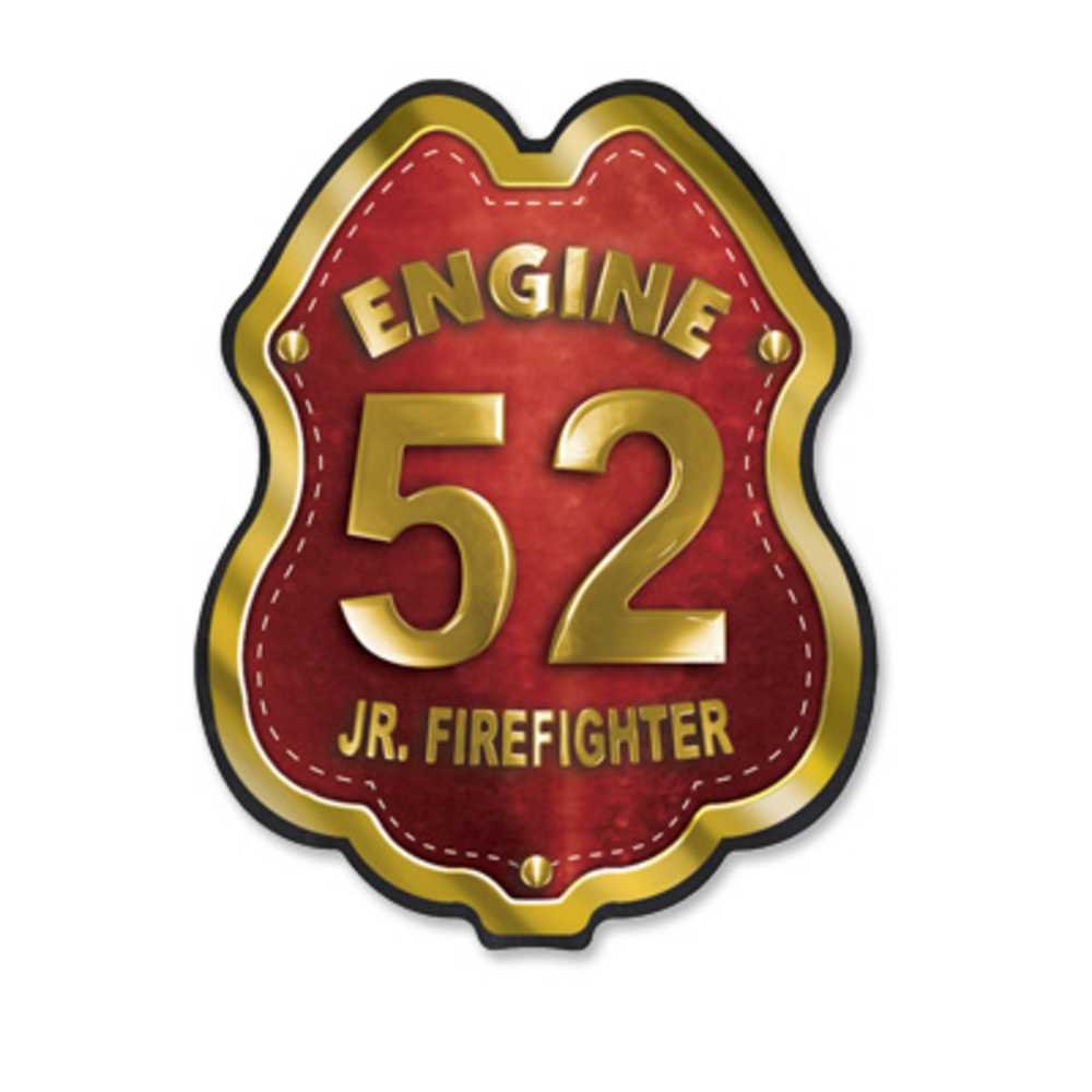 Custom Red&Gold Engine Number Plastic Decal Badge