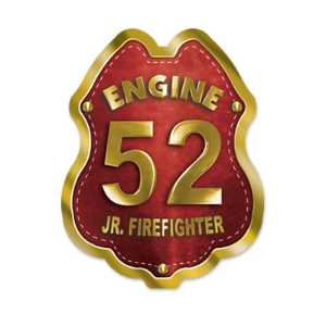 Imprinted Red&Gold Engine Number Sticker Badge firefighting, fire safety product, fire prevention, fire sticker, firefighting sticker, custom sticker, custom firefighter sticker