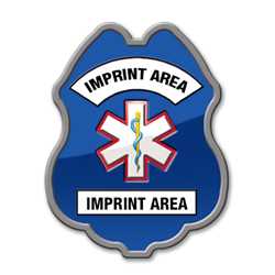 Imprinted Star of Life Sticker Badge firefighting, fire safety product, fire prevention, plastic fire badge, firefighting badge, EMT badge