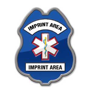 Imprinted Star of Life Sticker Badge firefighting, fire safety product, fire prevention, plastic fire badge, firefighting badge, EMT badge