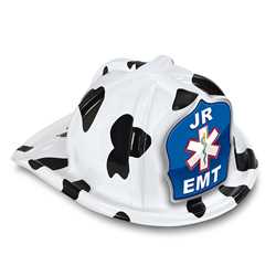 Jr. EMT Specialty Hat - Blue Star of Life Shield EMT fire hat, kids EMT fire hat, junior EMT fire hat, EMT plastic fire hat, fire prevention products, fire safety products, firefighting