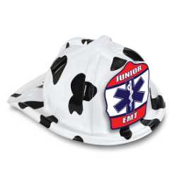 Jr EMT Specialty Hat - RWB Star of Life Shield firefighting, fire safety product, fire prevention, plastic fire hats, fire hats, kids fire hats, junior firefighter hat, junior fire chief hat, jr emt hat rwb star of life, red white blue star of life kids helmet, ems kids firefighter hat, fire department children’s giveaways, EMS outreach items, police department community handouts, kids EMT helmet, safety event giveaways, first responder promotional items