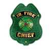 Jr FC Green Maltese Cross Sticker Badge firefighter badge, kids firefighter badge, junior firefighter badge, patriotic firefighter badge, fire safety products, fire fighting, fire prevention