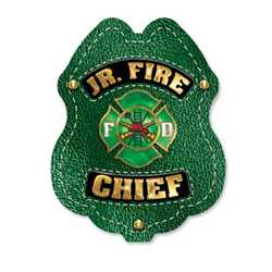 Jr FC Green Maltese Cross Sticker Badge firefighter badge, kids firefighter badge, junior firefighter badge, patriotic firefighter badge, fire safety products, fire fighting, fire prevention