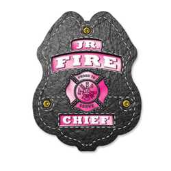 Jr FC Pink Maltese Cross Sticker Badge firefighter badge, kids firefighter badge, junior firefighter badge, patriotic firefighter badge, fire safety products, fire fighting, fire prevention