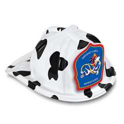 Jr Fire Chief Specialty Hat - Custom Blue Dalmatian Shield firefighting, fire safety product, fire prevention, plastic fire hats, fire hats, kids fire hats, junior firefighter hat