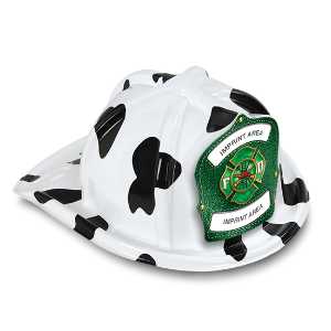 Jr Fire Chief Specialty Hat - Custom Green Maltese Cross Shield firefighting, fire safety product, fire prevention, plastic fire hats, fire hats, kids fire hats, junior firefighter hat, custom fire hat, green maltese cross fire hat, custom fire chief hat, jr firefighter hat, kids fire hat, customizable fire shield, fire department giveaways, EMS community outreach, police department event supplies, children’s fire safety items, fire prevention week handouts