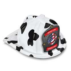 Jr Fire Chief Specialty Hat - Custom Patriotic Maltese Cross Shield firefighting, fire safety product, fire prevention, plastic fire hats, fire hats, kids fire hats, junior firefighter hat, custom fire hat
