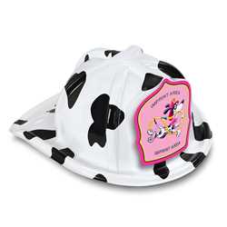 Jr Fire Chief Specialty Hat - Custom Pink Dalmatian Shield firefighting, fire safety product, fire prevention, plastic fire hats, fire hats, kids fire hats, junior firefighter hat, custom fire hat