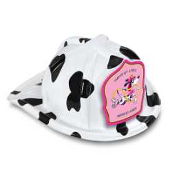Jr Fire Chief Specialty Hat - Custom Pink Dalmatian Shield firefighting, fire safety product, fire prevention, plastic fire hats, fire hats, kids fire hats, junior firefighter hat, custom fire hat, pink dalmatian fire chief hat, custom dalmatian fire shield, jr firefighter hat, kids fire chief hat, customizable fire hat, fire department giveaways, EMS community outreach, police department event supplies, children’s fire safety items, fire prevention week handouts