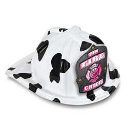 Jr. Fire Chief Specialty Hat - Pink Maltese Cross Shield firefighting, fire safety product, fire prevention, plastic fire hats, fire hats, kids fire hats, junior firefighter hat, junior fire chief hat