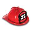 Jr Firefighter Hat - Custom Black/White # Shield jr firefighter hat, black white firefighter hat, custom name shield hat, kids fire hat, fire department giveaways, EMS outreach materials, police department community handouts, children’s safety event items, junior firefighter gear