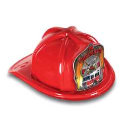 Jr. Firefighter Hat - Fire Truck Maltese Cross Shield firefighting, fire safety product, fire prevention, plastic fire hats, fire hats, kids fire hats, junior firefighter hat