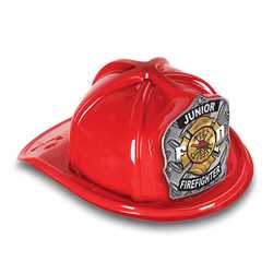Jr. Firefighter Hat - Maltese Cross Diamond Plate Shield firefighting, fire safety product, fire prevention, plastic fire hats, fire hats, kids fire hats, junior firefighter hat