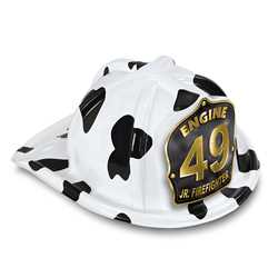 Jr Firefighter Specialty Hat- Custom Black/Gold Engine Number Shield firefighting, fire safety product, fire prevention, plastic fire hats, fire hats, kids fire hats, junior firefighter hat, custom fire hat