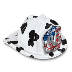 Jr Firefighter Specialty Hat - Custom Patriotic Engine Number Shield firefighting, fire safety product, fire prevention, plastic fire hats, fire hats, kids fire hats, junior firefighter hat, custom fire hat, patriotic firefighter hat, custom engine number shield, jr firefighter hat, kids fire hat, customizable fire emblem, fire department giveaways, EMS community outreach, police department event supplies, children’s fire safety items, fire prevention week handouts
