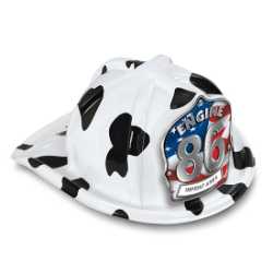 Jr Firefighter Specialty Hat - Custom Patriotic Engine Number/Text Shield firefighting, fire safety product, fire prevention, plastic fire hats, fire hats, kids fire hats, junior firefighter hat, custom fire hat, patriotic firefighter hat, custom engine number shield, jr firefighter hat, kids fire hat, customizable fire emblem, fire department giveaways, EMS community outreach, police department event supplies, children’s fire safety items, fire prevention week handouts