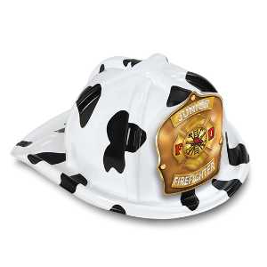Jr. Firefighter Specialty Hat - Gold Maltese Cross Shield firefighting, fire safety product, fire prevention, plastic fire hats, fire hats, kids fire hats, junior firefighter hat, jr firefighter hat gold maltese cross, maltese cross firefighter hat, fire department children’s giveaways, EMS outreach items, police department community handouts, kids firefighter helmet, safety event giveaways, first responder promotional items