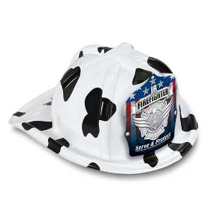 Jr. Firefighter Specialty Hat - Silver Serve & Protect Shield firefighting, fire safety product, fire prevention, plastic fire hats, fire hats, kids fire hats, junior firefighter hat, Meta Tag Keywords jr firefighter hat silver shield, serve and protect firefighter hat, fire department children’s giveaways, EMS outreach items, police department community handouts, kids firefighter helmet, safety event giveaways, first responder promotional items