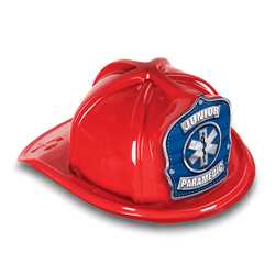 Jr Paramedic Hat - Blue/Silver Star of Life Shield firefighting, fire safety product, fire prevention, plastic fire hats, fire hats, kids fire hats, junior firefighter hat, junior fire chief hat