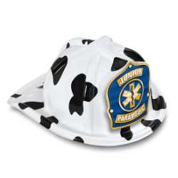 Jr Paramedic Specialty Hat - Blue/Gold Star of Life Shield firefighting, fire safety product, fire prevention, plastic fire hats, fire hats, kids fire hats, junior firefighter hat, junior fire chief hat, jr paramedic hat blue gold star of life, blue gold star of life kids helmet, paramedic kids hat, EMS children’s giveaways, fire department outreach items, police department community handouts, kids EMT helmet, safety event giveaways, first responder promotional items