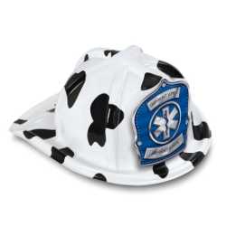 Jr Paramedic Specialty Hat - Custom Blue/Silver Star of Life Shield firefighting, fire safety product, fire prevention, plastic fire hats, fire hats, kids fire hats, junior firefighter hat, junior fire chief hat, blue silver star of life hat, custom ems shield, jr paramedic hat, kids emt hat, customizable star of life emblem, fire department giveaways, EMS community outreach, police department event supplies, children’s safety items, EMS Week handouts