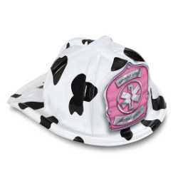 Jr Paramedic Specialty Hat - Custom Pink/Silver Star of Life Shield firefighting, fire safety product, fire prevention, plastic fire hats, fire hats, kids fire hats, junior firefighter hat, pink star of life hat, custom ems shield, jr paramedic hat, kids emt hat, customizable star of life emblem, fire department giveaways, EMS community outreach, police department event supplies, children’s safety items, EMS Week handouts
