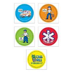 Junior EMT Fun Stickers firefighting, fire safety product, fire prevention, fire safety stickers, fire prevention stickers, junior emt stickers, emt stickers, first aid stickers, emergency prevention stickers