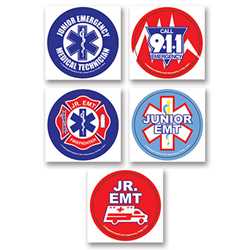 Junior EMT Stickers firefighting, fire safety product, fire prevention, fire safety stickers, fire prevention stickers, junior emt stickers, emt stickers, first aid stickers, emergency prevention stickers
