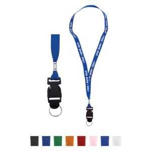 Lanyard w/ Snap Buckle & Split Key Ring snap buckle lanyard, split key ring lanyard, kids event lanyard, fire department promotional items, EMS outreach giveaways, police department community handouts, children’s safety event items, first responder outreach tools