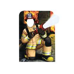 Lineman Firefighter Photo Prop 36" X 45" firefighting, fire safety product, fire prevention, cut outs, photo props, firefighter, photo prop, cut out 