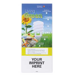 Living Green Pocket Slider living green pocket slider, kids environmental education, sustainability for children, fire department children’s items, EMS outreach supplies, police department kids giveaways, eco-friendly promotional items, community safety handouts, environmental awareness tools