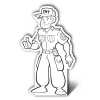 Male EMT Color-Me Stand-Out firefighting, fire safety product, fire prevention, color me, male emt, firefighter, stand out, male EMT color me craft, EMS kids activity, fire department giveaways, police community outreach items, emergency services promotional products, children’s safety handouts, color and assemble craft